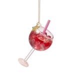 Vondels Gin Tonic Christmas Ball - Verre Rose, 10,5 cm