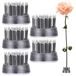 Omgoods - Porte-fleurs en acier inoxydable - Kenzan - Support de fleurs - Support de vase - Arrangement floral DIY - Base argentée - Support d'arrangement floral