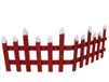 F.G.F. Import Export Lattenhek van hout, rood, 90 x 25 cm, 2 stuks