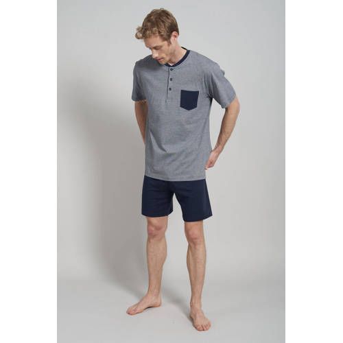 Ceceba +size shortama grijs/donkerblauw