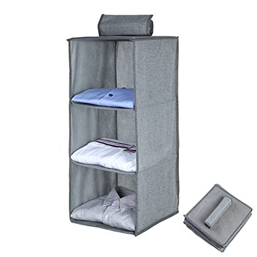 AiQInu Hangrek voor kledingkast - Opvouwbaar - 3 vakken - Ruimtebesparend