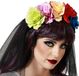 Atosa Halloween/horror verkleed diadeem/tiara/bloemenkrans - zombie/heks/day of the dead - dames/meisjes