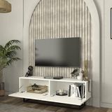 en.casa Tv-meubel Nolven kort frame 135x32x47 cm wit