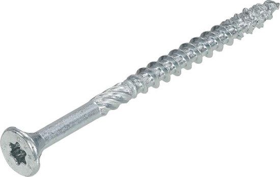 Dynaplus Unischroeven Torx 25 platkop 5 x 90mm Verzinkt Deeldraad (200 stuks)