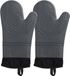 Holland Connections lot de 2 gants de cuisine en silicone, imperméable, antidérapant, résistant à la température jusqu'à 500 degrés Fahrenheit, 13 pouces, gris