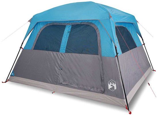vidaXL Gezinstent 6-persoons waterdicht blauw