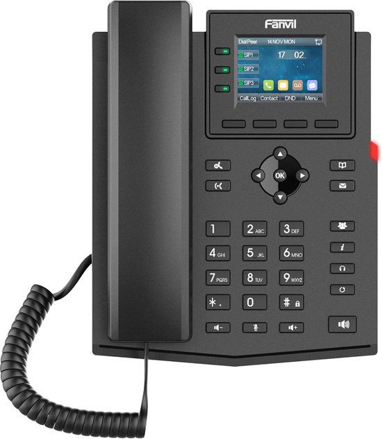 Fanvil X303W IP telefoon Zwart 4 regels LCD Wifi