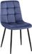 CLP Antibes Eetkamerstoel - Zonder armleuning - Velvet - Fluweel/blauw