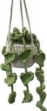 Non-branded Rear-view mirror hanger cute crocheted knitted plant flower charms pendant - Mirror hanging ornament for car interior
