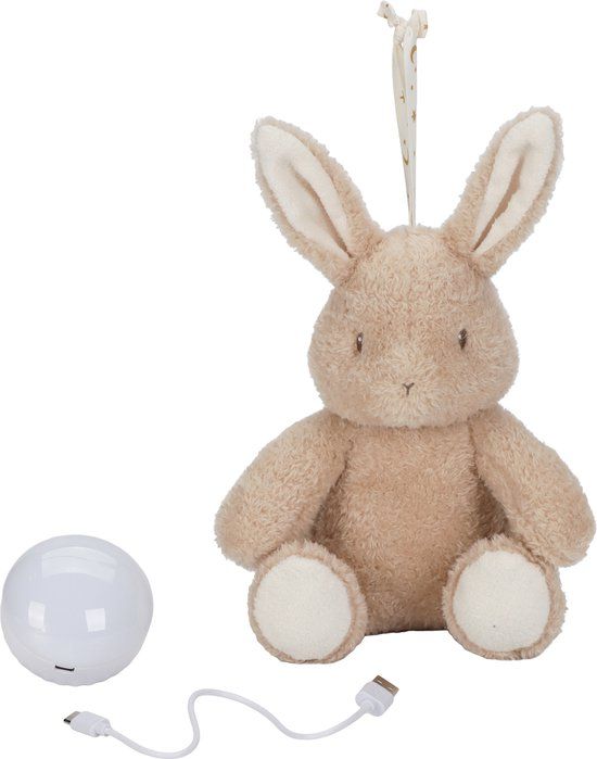 Little Dutch Newborn Naturals Knuffelkonijn Licht & Geluid