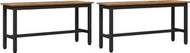 Banc 100 x 32,5 x 48,5 cm 2 pcs Bois d'ingénierie et acier
