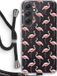 Case Company® - Samsung Galaxy A54 Hoesje met Koord - Flamingo - Zwart Koord - Back Cover