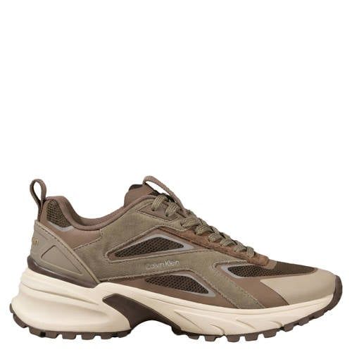 Calvin Klein chunky suède sneakers bruin