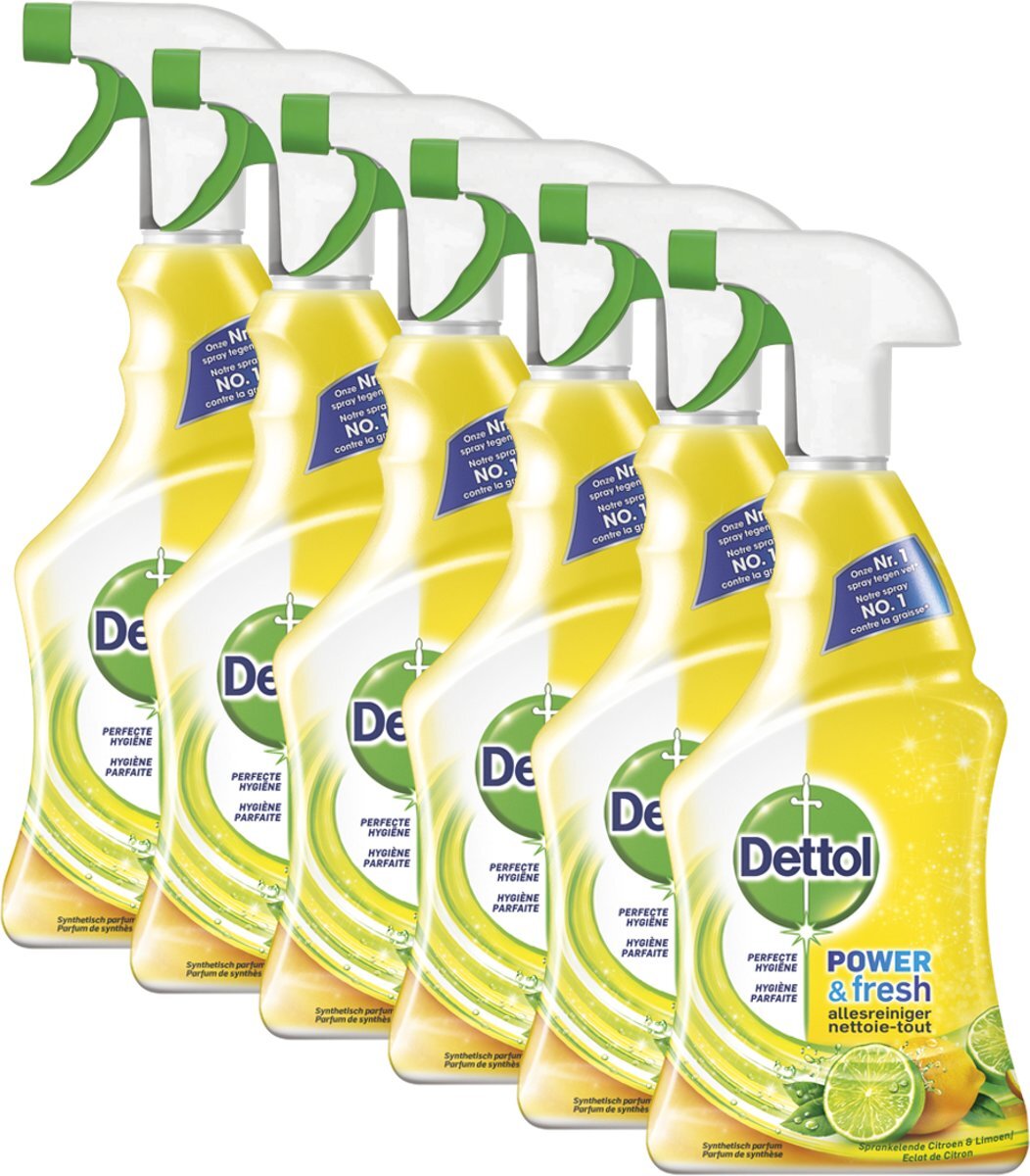 Dettol Allesreiniger Spray Citroen & Limoen - 6 x 500 ml - Grootverpakking