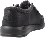 Hey Dude Paul Classic Heren Zwart Leer Sneakers Maat 41