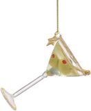 Vondels Cocktail Martini Verre 9.5cm Boule de Noël, Multicolore, 1 Pièce