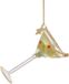 Vondels Cocktail Martini Verre 9.5cm Boule de Noël, Multicolore, 1 Pièce