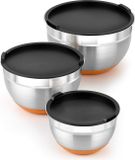 BRA Efficient | Set van 3 roestvrijstalen kommen (12|16|20 cm), 0,4 liter, 18/10