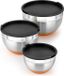 BRA Efficient | Set van 3 roestvrijstalen kommen (12|16|20 cm), 0,4 liter, 18/10