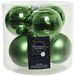 Decoris Kerstballen - 12x st - groen - 8 cm - glas