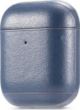 By Qubix AirPods 1/2 hoesje Genuine Leather Series - hard case - blauw
