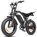 V202 Vélo électrique pour adultes - VTT électrique pliant - Moteur 250W - Batterie lithium 48V 20,8Ah - Roues 50 cm avec pneus tout-terrain 10 cm - Noir