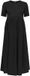 ONLY OLMBLOMST S/S V-NECK CALF MIX DRESS Dames Zwart Mini Jurk