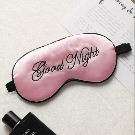 Zijden Roze Slaapmasker voor Volwassenen - Verstelbaar - Goodnight