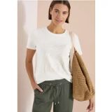 cecil Shirt met ronde hals en foliedruk