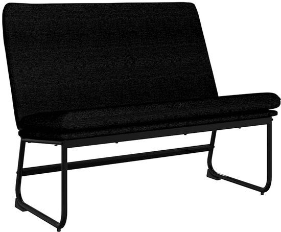 vidaXL Bankje 100x75x76 cm stof zwart