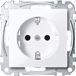 Schneider Electric Merten Schuko stopcontact, aanraakbeveiliging, schroeflifklemmen, systeem M, glanzend wit, artikelnummer MEG2400-0325
