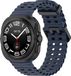 By Qubix Qubix Marine Band siliconen bandje voor Samsung Galaxy Watch Ultra / Ultra 2 - 47mm - Donkerblauw