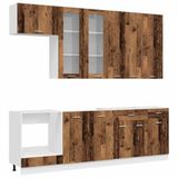 vidaXL Keukenblok LYON 8 st Oud hout Bewerkt hout
