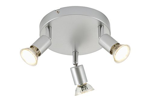 Briloner Leuchten LED-plafondspot, plafondlamp, spots, woonkamerlamp, plafondspot, LED-spot, plafondverlichting, plafondlamp, woonkamer, kinderkamer, slaapkamer, rond, draaibaar