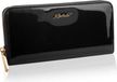 Betlewski BPD-VS-5201 Zwart Portefeuille pour femme, brillant