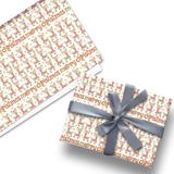 Glick Luxe Kerst Gevouwen Wrap (3 Vellen) Rudolph Kerst Inpakpapier
