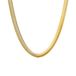 Lucardi Dames Stalen goldplated ketting met platte schakel