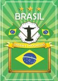 Bellatio Decorations Poster Brasil - Brazilie - A2 formaat - 59 x 42 cm - papier - landen versiering