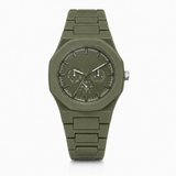 LGT JWLS Windsor Groen Kunststof Horloge met Multifunctionele Wijzerplaat