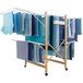 Probache – étendoir deluxe design aspect bois séchoir à linge rétractable pliable