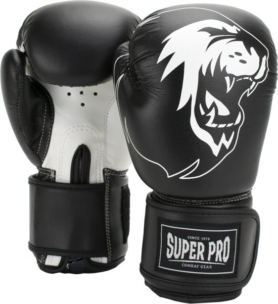 Super Pro Talent Bokshandschoenen Zwart/Wit 4oz