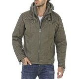 Red Bridge Übergangsjacke Herren Bikerjacke mit Kapuze Sweatshirt Zwei-in-Eins