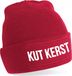 Bellatio Decorations Kut kerst muts - unisex - one size - Rood - wintermuts