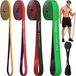 Merkloos Weerstandsbanden set - Weerstandsbandenset fitnessband - 4 weerstandsniveaus - Tweekleurig TPE - Met deuranker en opbergtas - Voor krachttraining en fitness