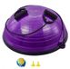 Latios Halve Balansbal - Balle d'équilibre - Diamètre 58 cm - Capacité de charge 300 kg - Bandes de résistance et pompe à pied incluses - Plateforme antidérapante - Violet