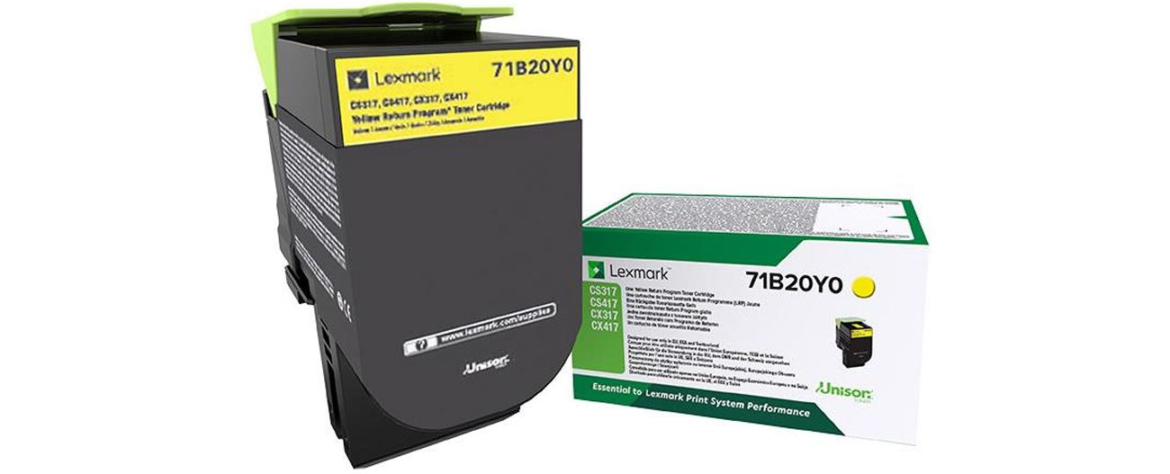 Lexmark 71B20Y0 - Gele tonercartridge - Compatibel met CX317dn, CX417de, CS317dn, CS417dn