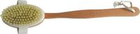 MSV Bad/douche scrub borstel - hout - 42 cm - ophanglus - afneembare borstel