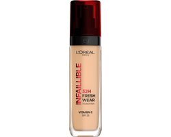 L'Oréal Make-Up Designer Infallible 24HR Fresh Wear Foundation - 220 Sand - Langhoudende Foundation met SPF 25 - 30 ml