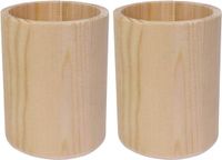 Concorde Pennenbakje - Bois - Rond - Beige - 8 x 10 cm