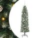 Sapin de Noël artificiel Slim avec 300 LED vert et blanc 180 cm